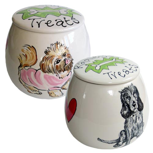 Spaniel Bowls & Jars With Your Dog's Picture